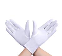 MALSSE 2pcs Good Qualities Presentation Gloves Spandex Gloves Nylon Cotton For Inspection Serving Costume Elegant Black
