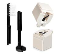 MALSSE 2Pcs Turntable Head Set ATN3600L For AT-LP60 Record Player Black White Cleaning Brushes Included Record Cleaning Brush