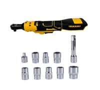 MALSSE 3/8" Cordless Ratcheting Wrench for 20V Battery Electric Power Ratcheting Variable Speed 400RPM Wrench Tool Adapter Cordless Ratchet