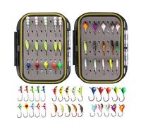 MALSSE 30/36pcs Ice Fishing Gears with Storage Box Small Baits Sinking Metal Jigging Hard Baits Ice Lure Set for Bass Efficient