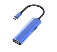 MALSSE 3Port Type C Hubs Aluminum Shell PD1.4+USB3.0+Hdtv USB2.0 Adapter For Laptop Tablets Phone Type 100W Charging USB Hubs