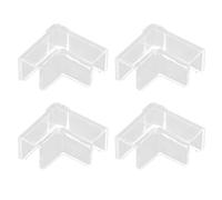 MALSSE 4 Pieces Fish Tank Glass Edges Protector Crashproof Edges Multifunctional Transparent Acrylic Table Corner Protectors For Baby Clear Clear