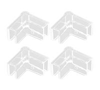 MALSSE 4 Pieces Fish Tank Glass Edges Protector Crashproof Edges Multifunctional Transparent Acrylic Table Corner Protectors For Baby Clear Clear