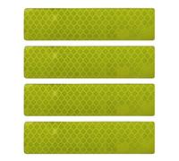 MALSSE 4Pcs Adhesive Reflective Tape Stickers For Car Vehicle Bicycles Night Visibility Reflective Sticker For Clothes Bag High Visibility Gear