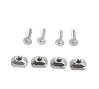MALSSE 4Pcs Hydrofoil Mounting T-Nut 8mm/6mm Mounting T-Nut And Screws Surfing Accessories For Surfing Most Hydrofoil Tracks Surfboard Screws