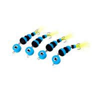 MALSSE 4Pcs Soft Foam Fishing Lure Swimbait Jigs Hook Float Density Foam Swim Baits With 2 Treble Hook Artificial Baits SwimBait Jig Float MultiJointed Artificial Fishing Accessories