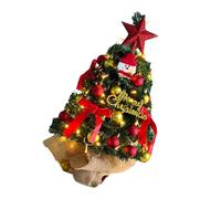 MALSSE 60Cm Quick-Assemble Tabletop Christmas Tree with Pre-Strung Lights Decorative Balls & Easy Setup for Small Spaces Christmas Tree Set