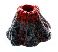MALSSE Aquarium Air Bubble Stone Volcano Ornaments Fish For Tank Decorations Artificial Resin Mountain Decor Safe And Heater Light Thermometers Gravel Sand Filter Filter Light Heater
