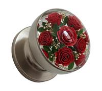 MALSSE Artistics Crystals Resin Door Knob with Florals Designs Nature Inspire Handcraft Bedroom Decoration for Home Improvement Home Decoration Hardware
