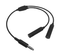 MALSSE Aviation To U174/U Helicopter Headsets Adapter Communication Cable Double Plugs Converter With Electromagnetic Shielding Helicopter Headset Extension
