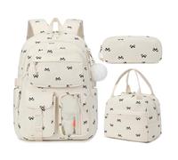 MALSSE Backpacks For Girl 3PCS Kids Teen School Backpack With Lunch Bag Pencil Pouches Set Lovely Bookbags Travel School Bag Backpacks For Girl