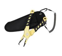 MALSSE Braided Fishing Line Cutter Rings Openers With Sheath And Lanyard Pliers Multifunctional Tackle With Split Rings