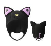 MALSSE Cats Ears Neoprene Diving Hoods With Adjustable Strap 3mm Wetsuit Hoods Hat Swim Hat For Adult Snorkeling Swimming Diving Hood