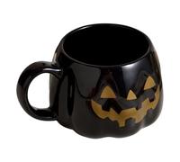 MALSSE Celebratory Pumpkin Ceramic Cup Safe for Hot Beverages Comfortable Handle Plan Excellent Present for Halloween Cookware Coffee Beloveds Green Halloween Cup