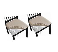 MALSSE Chair Covers for Dining Room, Soft Jacquards Stretch Slipcover for Large Size Dining, Washable Removable Stretch Covers