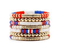 MALSSE Colorful Soft Clay Charm Adjustable Handmade Wrist Jewelry Beaded For Any Occasion