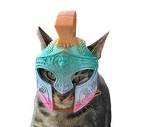 MALSSE Creative Cats Cosplay Equipment 3D Printing Cats Helmet for Entertaining Role Playing Scenes and Memorables Photographs Pet Make Up Roman Centurions Helmet