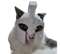 MALSSE Creative Cats Cosplay Equipment 3D Printing Cats Helmet for Entertaining Role Playing Scenes and Memorables Photographs Pet Make Up Roman Centurions Helmet