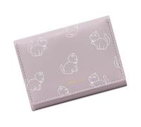 MALSSE Creative Cats Themed Women's Wallet PU Leather Short Wallets Card Holder PU Leather Coin Purse with Spacious Card Slots