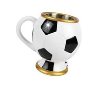 MALSSE Creative Soccer Balls Design Insulated Cup with Premium Rustproof Layer for Coffee Enthusiasts Sporty Ergonomic Handle Resin Mug with Stainless Steel