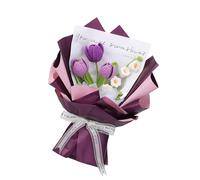 MALSSE Crochet Flower Bouquet Set Beginner Crochet Knitting Supplies Includes Step-by-Step Instruction Hook Yarns Knitted Flower Arrangement