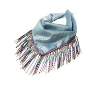 MALSSE Cute Scarf For Ladies Eye Catching Fringed Bandana Cowgirl Bachelorette Party Decoration For Bride And Bridesmaids Square Scarf