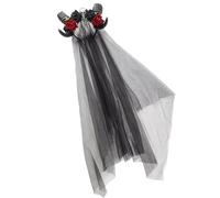 MALSSE Day Of The Dead Halloween Women Horn Headbands Realistic Cool Hair Accessory For Costume Parties Devil Headband