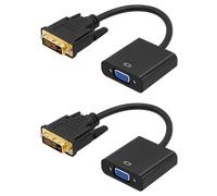 MALSSE Durability DVID To VGA Active Adapter For Computers And Displays With Shielded Cable Plugs &Play Easy Installation DVI To VGA Adapter