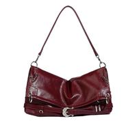 MALSSE Elegant Black Underarm Bag For Daily Use PU Leather Shoulder Purse Satchel Casual Armpit Bag For Fashion Ladies Fashion Shoulder