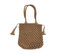 MALSSE Elegant Hollow Designings Bag Fashionable Knitted Purse Lightweight Cotton Purse Summe Single Shoulder For Girls Casual Single Bag