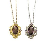 MALSSE Elegant Neck Chains Jewelry Accessory Personalized Necklace Adornment Retro Inlayed Pendant Neckchain Ornament Fashionable Neckchains With Sparkling Inlayed Pendant Ornament