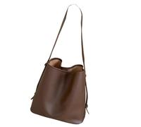 MALSSE Elegant Solid Color PU Leather Shoulder Bag For Women Casual Spacious Interior Large Crossbody Handbag For Everyday Use Commuters Shoulder Bag