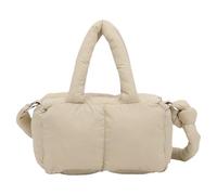 MALSSE Elegant Women's Down Padded Bag Quilted Handbag With Detachable Strap Stylish Work Bag Shoulder Crossbody Purse Puffer