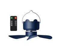 MALSSE Energy Efficient DC5V Ceiling Mount Fan 3Quiet Gears Remote Controlled Timer Function For Tent Outdoor Versatilitys Use USB Powered Hanging Fan For Camping
