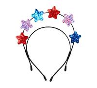 MALSSE Family Gathering Party Headwear Shimmering Star Headband July Of 4th Hairhoop Glittering Powder Hairhoop All Ages Hairband