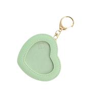 MALSSE Fashion Heart Shaped Badge Holder Keychain Anime Pin PU Leather Protector Bag For Fashionable Youth And Badge Lover Daily Commute Accessory