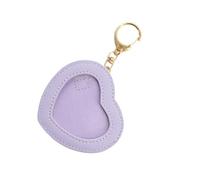 MALSSE Fashion Heart Shaped Badge Holder Keychain Anime Pin PU Leather Protector Bag For Fashionable Youth And Badge Lover Daily Commute Accessory
