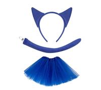 MALSSE Fashionable Blue Ears Headpiece Soft Headpieces Cartoon Hariband For Themed Occasion Role Play Accessories Fabric Cats Ears