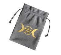 MALSSE Flannel Tarot Storage Bag Board Game Card Drawstrings Oracles Card Runes Travel Gift Jewelry Pouches Tarot Bag and Pouches with Drawstrings Organizers