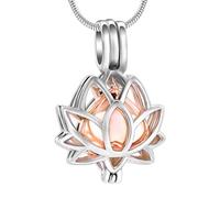 MALSSE Flower Shaped Cremation Urn Jewelry Pet Ashes Necklaces Creative Ashes Jewelry