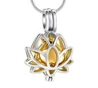 MALSSE Flower Shaped Cremation Urn Jewelry Pet Ashes Necklaces Creative Ashes Jewelry
