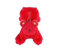 MALSSE Four Leg Protecting Dog Clothing Plush Jumpsuits Simple Closures for Park Walks Festives Occasion Warm Dog Apparel for Outdoor