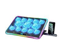 MALSSE Gaming Laptop Coolers With LED Lighting 13 Fan For 14-21Inch Adjustable Laptops Stands Phone Slot For Students Designers