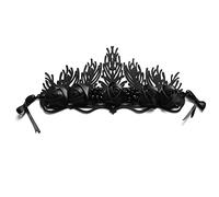 MALSSE Halloween Headwear Black Witch Headband Devil Death For Head Crown Black For Head Crown Headdress Accessories