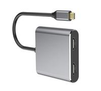 MALSSE High Performances USB C Hubs Two HDMI2.0 4K Output With Power Delivery And USB3.0 Port For Office And Gaming Use