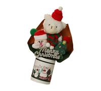 MALSSE Holiday Plush Santa Snowman Dolls Safe Fabric Christmas Decoration For Children Pet Friendly Home Accent Christmas Plush Toy