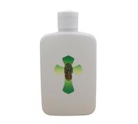 MALSSE Holy Water Bottle With Screw Lid Empty Container Crosses Pattern Lotion Religious Accessories
