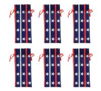 MALSSE Home Wine Bottle Cover Set of 6 Flannel Bag Independence Day Decorations Holiday Covers Friend Family Bottle