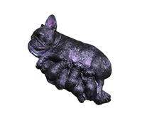 MALSSE Landscaping Ornament Nursing Mom French Dog With Baby Puppies Resins Miniature Figurine For Garden Potted Plant Decors Miniature Puppy Models
