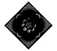 MALSSE Moonphase Star Tarot Tablecloth Divinations Card Table Cloth Tapestry Astrology Witchcrafts Deck Cloth Wall Decoration Moonphase Star Tarot Card Tablecloth Spiritual Deckcloth